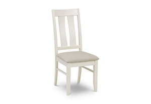 Julian Bowen Pembroke Solid Wood Ivory Laquer Dining Chair (5635521052838)