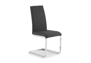 Julian Bowen Roma Slate Grey Linen Cantilever Metal Leg Dining Chair (5635526394022)