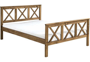 Seconique Salvador Distressed Waxed Pine High Foot End Bed 4FT6 Double (5759373476006)