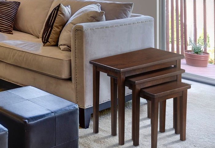 OSD Solid Hardwood Mahogany Nest of Tables