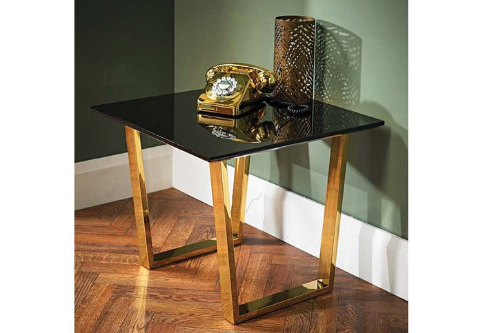 LPD Furniture Antibes Black High Gloss Lamp Table