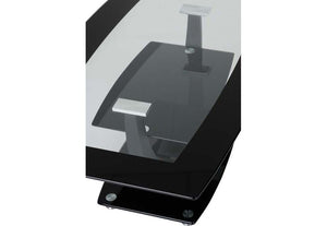 Seconique Hanley Clear Glass/Black Border/Black Glass/Black Coffee Table (5747177128102)