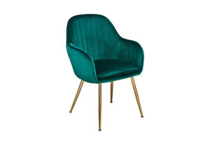 LPD Lara Vintage Pink, Forest Green, Blue,Ochre Yellow w/ Gold Legs Dining Chair (6074487308462)