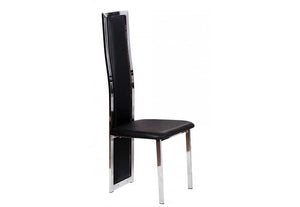 Heartlands Trinity Chrome with Black & Cream Dining Chair (7486010720430)