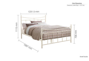 Birlea Emily Black and Cream Metal Bed 3FT Single, Small Double and 4FT6 Double (5597591568550)