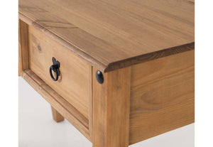 Seconique Budget Distressed Waxed Solid Pine Mexican Study Desk (5737702097062)