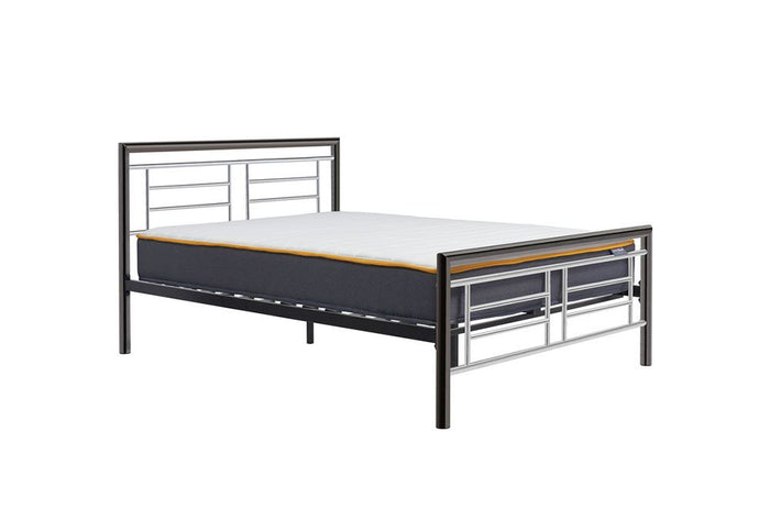 Birlea Montana Chrome & Nickel Steel Metal Bed Frame 4FT6 Double and 5FT King