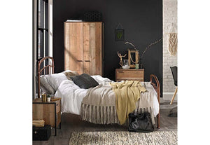 LPD Furniture Halston Copper & Black Metal Bed Frame 4FT6 Double 5FT King Size (6164074004654)