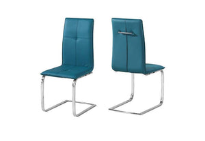 LPD Furniture Opus Black, Teal and White Faux Leather Dining Chair (6074507198638)