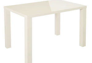 LPD Monroe Puro High Gloss White Charcoal Cream Stone Medium Dining Table (6167975592110)