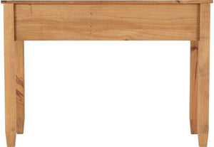 Seconique Budget Distressed Waxed Solid Pine Mexican Study Desk (5737702097062)