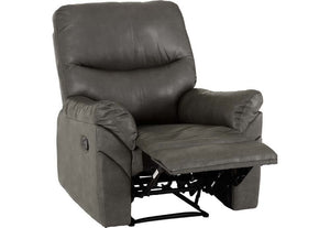 Seconique Capri Black and Grey Faux Leather Reclining Chair (5762176549030)