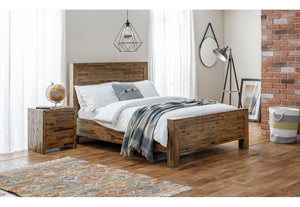 Julian Bowen Hoxton Solid Acacia Wooden Bed 4FT6 Double 5FT King Size (6048974012590)