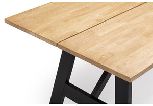 Julian Bowen Hockley Black and Oak Rectangular Dining Table (5805883097254)