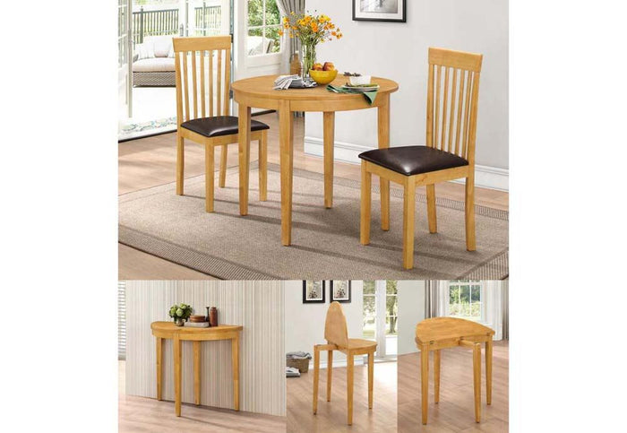 OSD Piraeus Solid Rubberwood Mahogany, Natural & Oak Brown PU Dining Chair
