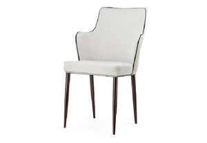 Heartlands Capri White with Black Edge PU Dining Chair (7485903470766)