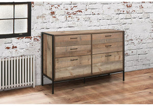 Birlea Urban Rustic Oak Effect 4 Drawer Chest, 6 Drawer Chest and Merchant Chest (5600406601894)