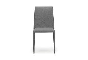 Julian Bowen Jazz Slate Grey Linen and Sand Linen Fabric Dining Chair (5633968832678)