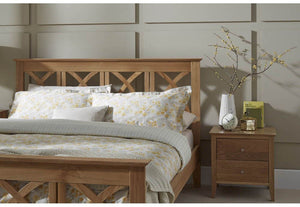 Serene Maiden Oak Wooden Bed 3FT Small Double 4FT6 5FT King 6FT (6678455713966)