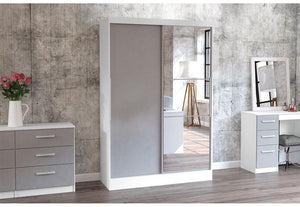 Birlea Lynx High Gloss 2 Door Sliding Mirror Wardrobe (5600546324646)