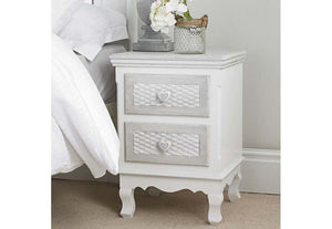 LPD Furniture Brittany White 1 Drawer Bedside Table/ Nightstand/ Bedside Cabinet (6605199343790)