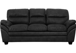 Seconique Capri Black, Charcoal and Grey Faux Leather 3 Seater & 2 Seater (5741454688422)