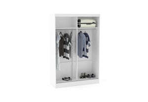OSD Lynx High Gloss White and Grey Wardrobe (7582013030574)