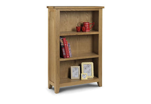 Julian Bowen Astoria Waxed Oak Low and Tall Bookcase (5799895105702)