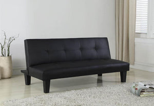 Birlea Franklin Black Faux Leather Upholstered Fabric 3 Seater Sofa Bed (5596098560166)