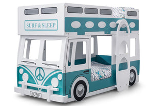 Julian Bowen Campervan Green and White Bunk Bed (5638978764966)