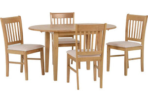 Seconique Oxford Natural Oak/Mink Microsuede Dining Chair (5703730364582)