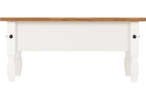 Seconique Corona Grey and White and Distressed Waxed Pine 1 Drw Coffee Table (5762068218022)