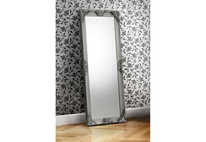 Julian Bowen Rococo Pewter Rectangular Lean-to Dress Mirror (5801681223846)