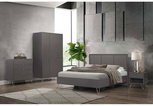 Birlea Arlo Matt Grey with Gold Hair Pin Leg Chest 4 Drawer,5 Drawer & 6 Drawer (5786113015974)