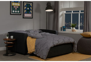 Birlea Otto Grey Upholstered Fabric Pull Out and Fold Down Sofa Bed (5596117827750)