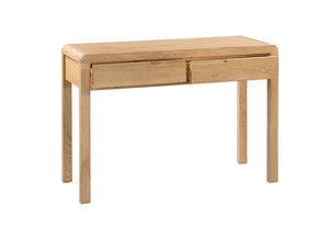 Julian Bowen Curve Waxed Oak 2 Drawer Dressing Table & Stool (5805842989222)