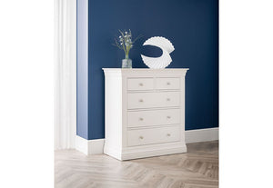 Julian Bowen Clermont White Solid Pine 3 + 2 Drawer 4 + 3 Drawer (5642197663910)