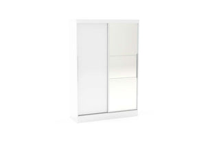 Lynx White Gloss Bedroom Furniture Wardrobe Chest Bedside by Birlea (6772085719214)