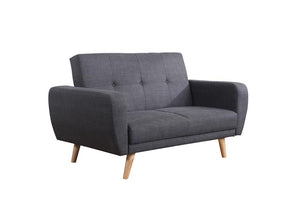Birlea Farrow Grey Large and Medium Upholstered Fabric Sofa Bed (5600666812582)