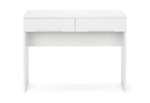 Julian Bowen Manhattan White High Gloss 2 Drawer Dressing Table (6570285793454)