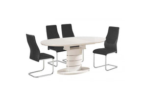 Heartlands Bearwood Chrome & Black PU Dining Chair (7485875028142)