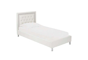 LPD Furniture Crystalle Black & Grey Faux Leather Bed Single Double King Size (6164060537006)