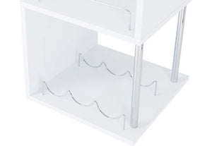 Seconique Charisma Concrete and White Effect with Chrome Home Bar Table (5762450686118)