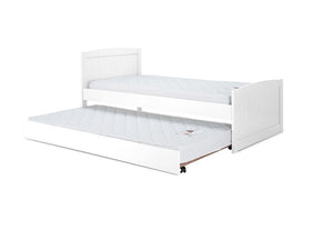 Birlea Beckton Grey White Wooden Bed w/Pull Out Trundle & Comfort Care Mattress (5626855915686)