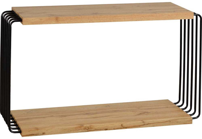 Seconique Denver Light Oak Effect with Black Console Table