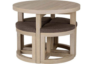 Seconique Cambourne Light Sonoma Solid Oak Stowaway Dining Set (5739491393702)