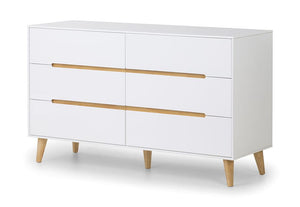 Julian Bowen Alicia Scandinavian Modern Retro 3 Drawer 5 Drawer 6 Drw Wide Chest (5641808937126)
