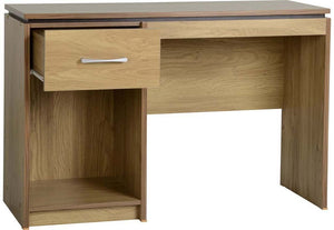 Seconique Charles Oak Effect Veneer with Walnut Trim Computer Desk (5741124157606)
