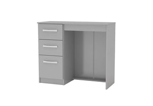 Birlea Lynx Black Grey Walnut & Black White White & Grey 3 Drawer Dressing Table (5600673530022)