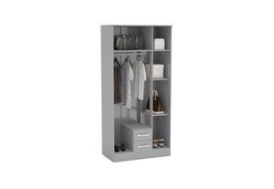 OSD Lynx High Gloss Grey Wardrobe (7582012539054)